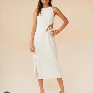 NWT Suboo Astrid Resin Bead Dress white size small